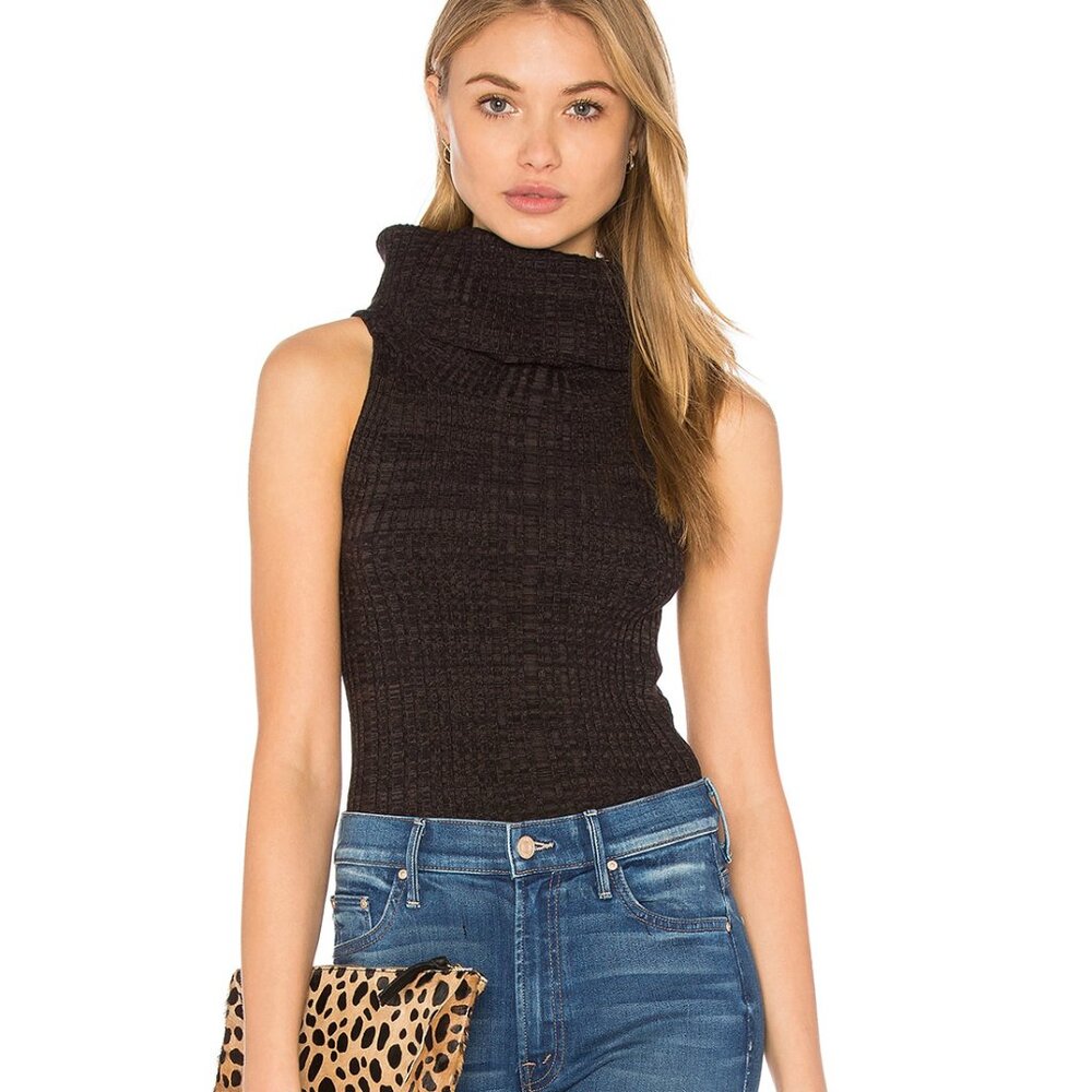 Free People Carly Cowl Neck Sweater Tank Top